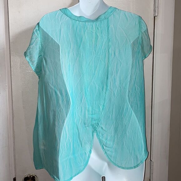WE THE FREE Aqua Marble Spellbound Blouse-M - Picture 5 of 7